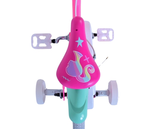 Bērnu velosipēds 14 collas Volare Barbie (2 rokas bremzes, uz 85% salikts) (3.5-5 gadiem) VOL31455
