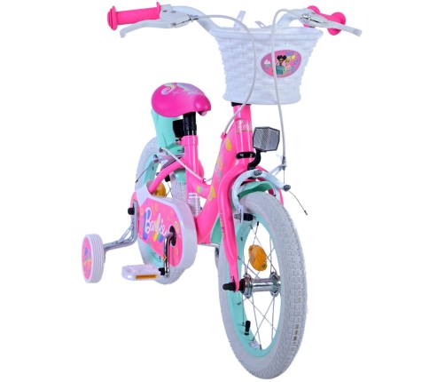 Bērnu velosipēds 14 collas Volare Barbie (2 rokas bremzes, uz 85% salikts) (3.5-5 gadiem) VOL31455