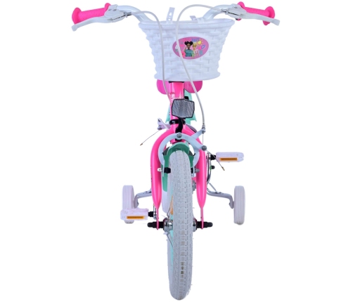 Bērnu velosipēds 14 collas Volare Barbie (2 rokas bremzes, uz 85% salikts) (3.5-5 gadiem) VOL31455