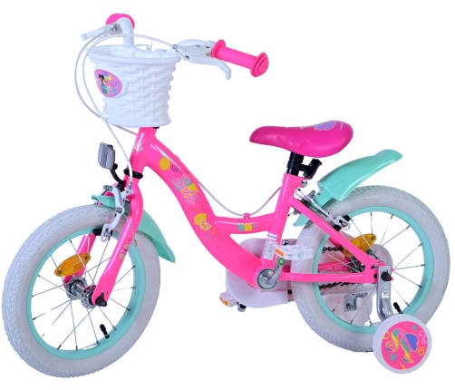 Bērnu velosipēds 14 collas Volare Barbie (2 rokas bremzes, uz 85% salikts) (3.5-5 gadiem) VOL31455