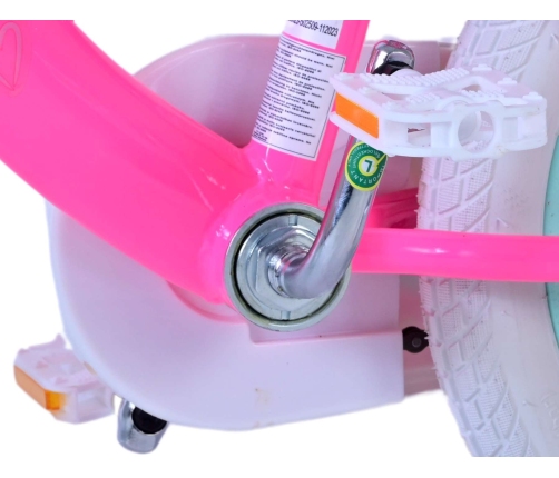 Bērnu velosipēds 14 collas Volare Barbie (2 rokas bremzes, uz 85% salikts) (3.5-5 gadiem) VOL31455