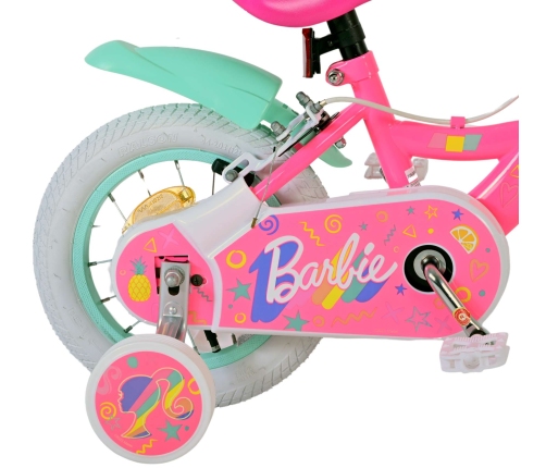 Bērnu velosipēds 12 collas Barbie (2 rokas bremzes, uz 85% salikts) (3-4 gadiem) VOL31255