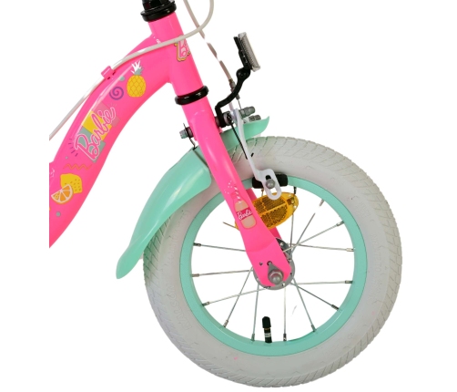 Bērnu velosipēds 12 collas Barbie (2 rokas bremzes, uz 85% salikts) (3-4 gadiem) VOL31255