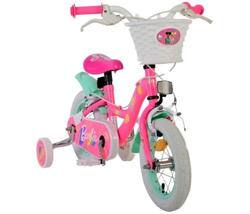 Bērnu velosipēds 12 collas Barbie (2 rokas bremzes, uz 85% salikts) (3-4 gadiem) VOL31255