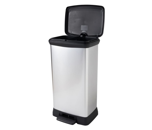 Curver Atkritumu Tvertne Ar Pedāli Deco, 50 L, Sudrabaina