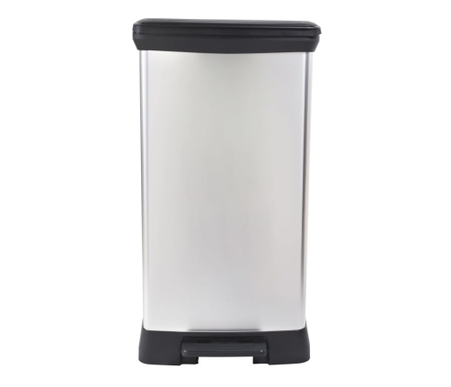Curver Atkritumu Tvertne Ar Pedāli Deco, 50 L, Sudrabaina