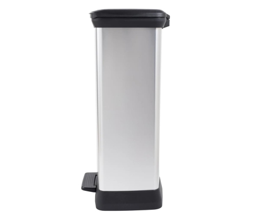 Curver Atkritumu Tvertne Ar Pedāli Deco, 50 L, Sudrabaina