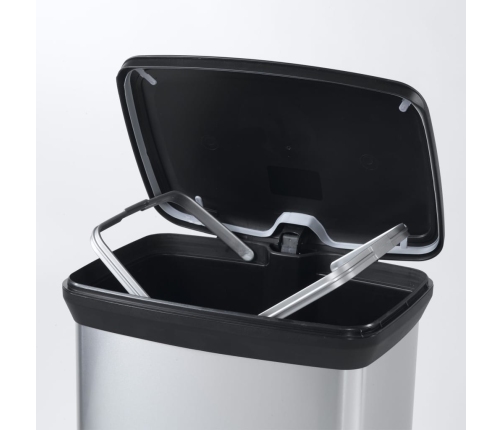 Curver Atkritumu Tvertne Ar Pedāli Deco, 50 L, Sudrabaina