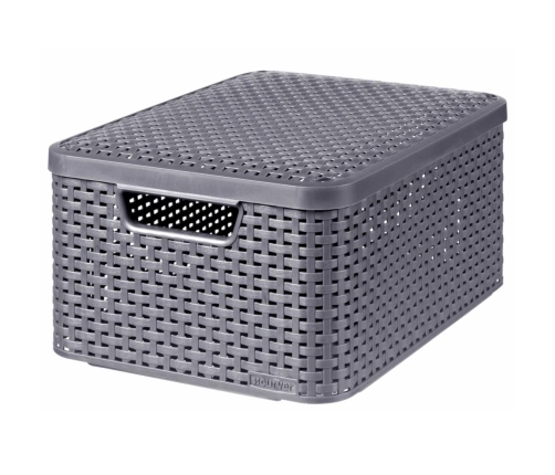 Curver uzglabāšanas kastes ar vāku Style, 3 gab., M izmērs, pelēkas