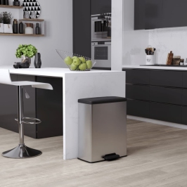 Curver Atkritumu Tvertne Ar Pedāli Deco, 65 L, Sudrabaina