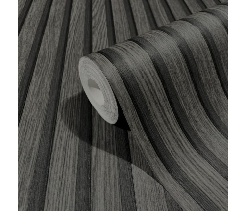 Noordwand tapetes Botanica Wooden Slats, melnas ar pelēku