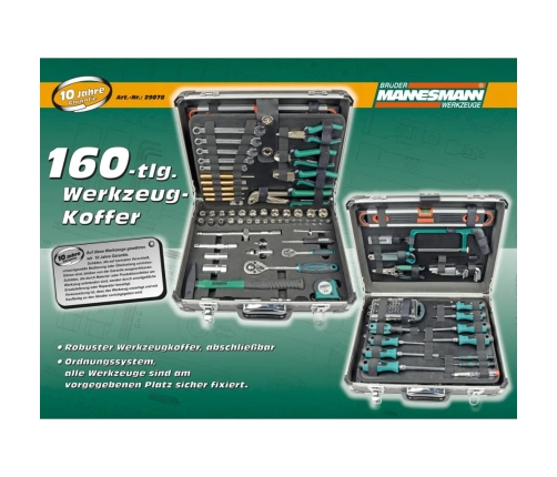 Brüder Mannesmann instrumentu komplekts, 160 daļas, 29078