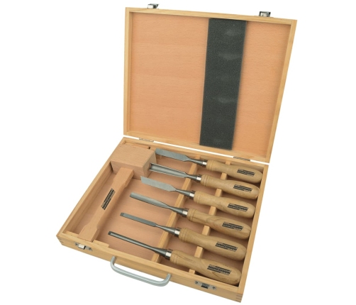 Brüder Mannesmann 7-daļīgs kokgriešanas instrumentu komplekts, 66107