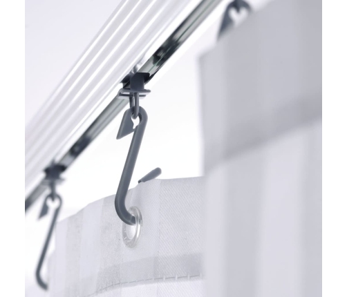 RIDDER universāls stūra dušas aizkara stienis ar āķīšiem, hroms, 52500