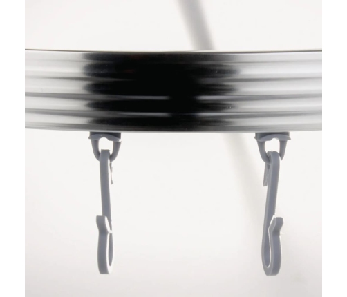 RIDDER universāls stūra dušas aizkara stienis ar āķīšiem, hroms, 52500