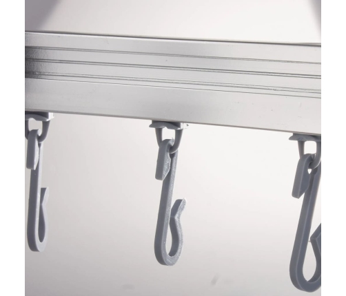 RIDDER universāls stūra dušas aizkara stienis ar āķīšiem, hroms, 52500