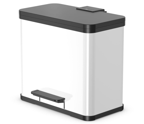 Hailo atkritumu tvertne Oko Duo Plus, L, 17 l + 9 l, balta, 0630-230