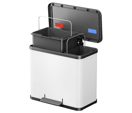Hailo atkritumu tvertne Oko Duo Plus, L, 17 l + 9 l, balta, 0630-230