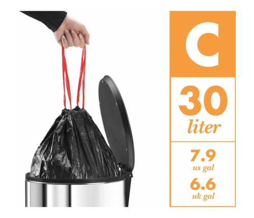 Hailo atkritumu tvertne Oko Duo Plus, L, 17 l + 9 l, balta, 0630-230