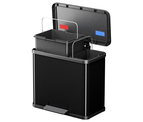Hailo atkritumu tvertne Oko Duo Plus, L, 17 l + 9 l, melna, 0630-260