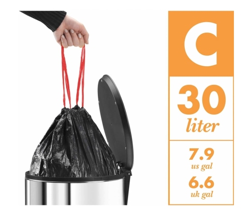 Hailo atkritumu tvertne Oko Duo Plus, L, 17 l + 9 l, melna, 0630-260