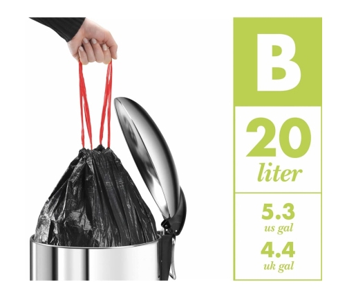 Hailo atkritumu tvertne Oko Duo Plus, L, 17 l + 9 l, melna, 0630-260