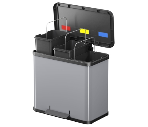 Hailo Atkritumu Tvertne Oko Trio Plus, L, 3 X 9 L, Sudraba, 0633-220