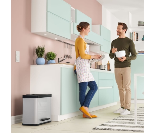 Hailo Atkritumu Tvertne Oko Trio Plus, L, 3 X 9 L, Sudraba, 0633-220