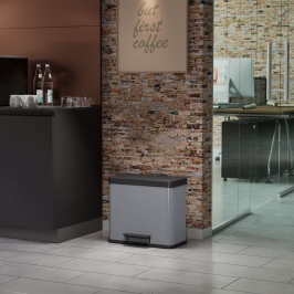 Hailo Atkritumu Tvertne Oko Trio Plus, L, 3 X 9 L, Sudraba, 0633-220