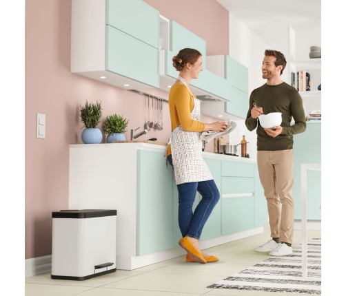 Hailo atkritumu tvertne Oko Trio Plus, L, 3 x 9 l, balta, 0633-230