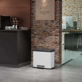 Hailo Atkritumu Tvertne Oko Trio Plus, L, 3 X 9 L, Balta, 0633-230