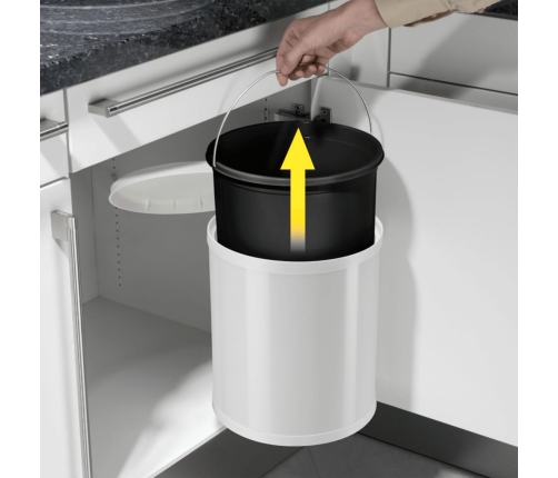 Hailo atkritumu tvertne Compact-Box, M izmērs, 15 L, balta, 3555-001