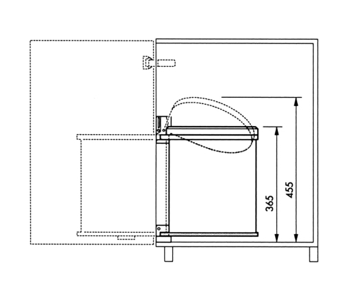 Hailo atkritumu tvertne Compact-Box, M izmērs, 15 L, balta, 3555-001