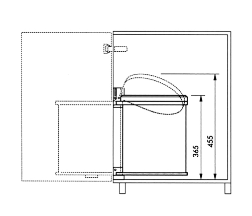 Hailo atkritumu tvertne Compact-Box, M izmērs, 15 L, tērauds