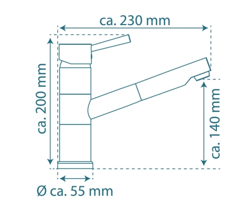 SCHÜTTE jaucējkrāns UNICORN, hroma krāsā