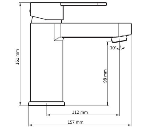 SCHÜTTE jaucējkrāns ELEPHANT, matēts, melns