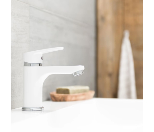 SCHÜTTE izlietnes jaucējkrāns ALASKA, baltā un hroma krāsā