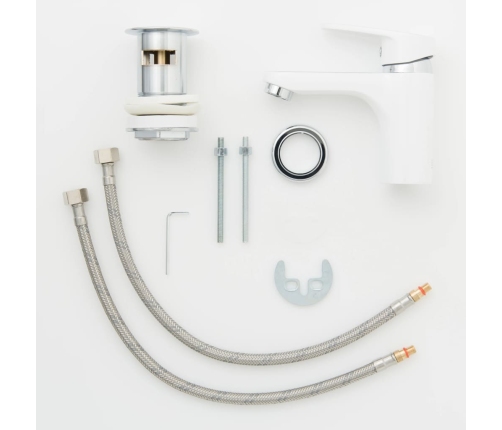 SCHÜTTE izlietnes jaucējkrāns ALASKA, baltā un hroma krāsā