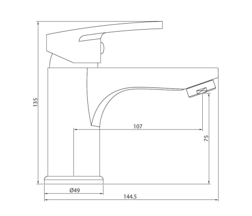 SCHÜTTE izlietnes jaucējkrāns ALASKA, baltā un hroma krāsā