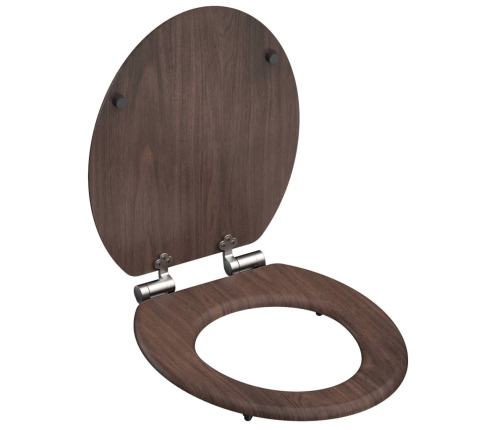 SCHÜTTE tualetes poda sēdeklis DARK WOOD, lēnā aizvēršanās, MDF