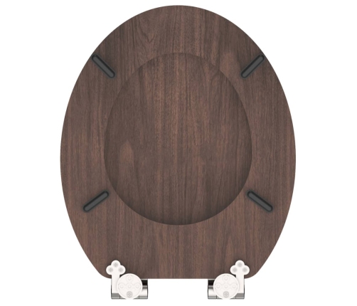 SCHÜTTE tualetes poda sēdeklis DARK WOOD, lēnā aizvēršanās, MDF