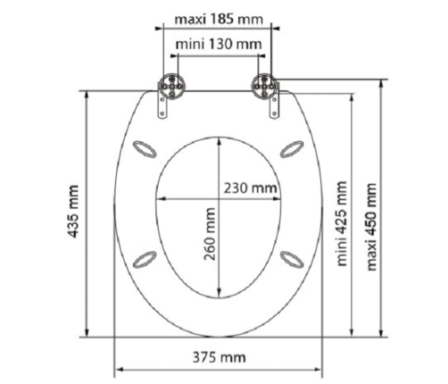 SCHÜTTE tualetes poda sēdeklis DARK WOOD, lēnā aizvēršanās, MDF
