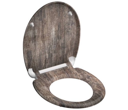 SCHÜTTE Duroplast tualetes sēdeklis OLD WOOD, lēnā aizvēršana