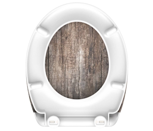 SCHÜTTE Duroplast tualetes sēdeklis OLD WOOD, lēnā aizvēršana