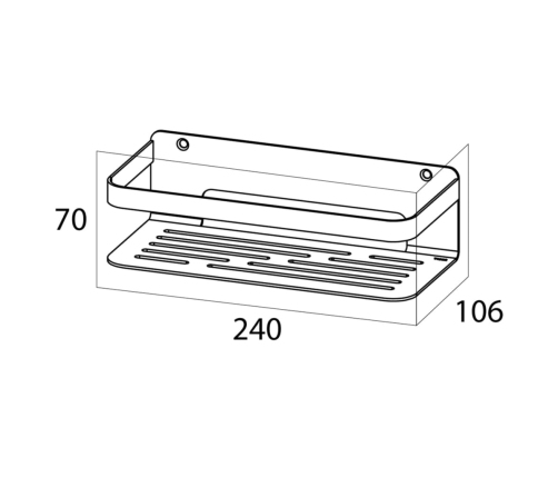 Tiger vannasistabas plaukts Caddy, sudraba krāsā, 1400030946