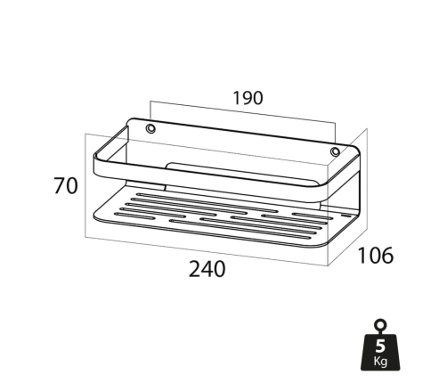 Tiger vannasistabas plaukts Caddy, hroma krāsā, 1400030346