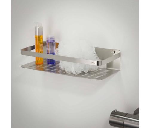 Tiger Vannasistabas Plaukts Caddy, Sudraba Krāsā, L, 1400230946