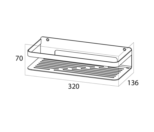 Tiger Vannasistabas Plaukts Caddy, Sudraba Krāsā, L, 1400230946