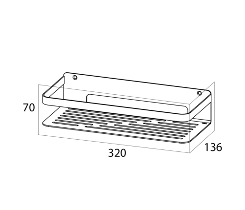 Tiger vannasistabas plaukts Caddy, hroma krāsā, L, 1400230346