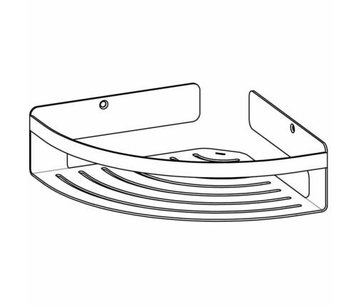 Tiger vannasistabas stūra plaukts Caddy, sudraba krāsā, L, 1400630946
